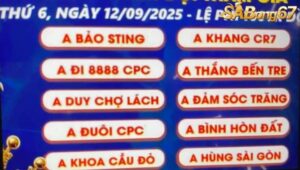 GIẢI ĐÁ GÀ BỒ TONHON NGÀY 12/9/2025